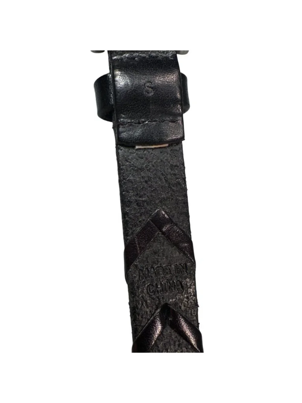 Lauren Ralph Lauren Braided Leather Belt Statement Womens Silver Buckle